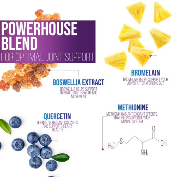 Vista lateral del frasco de suplemento