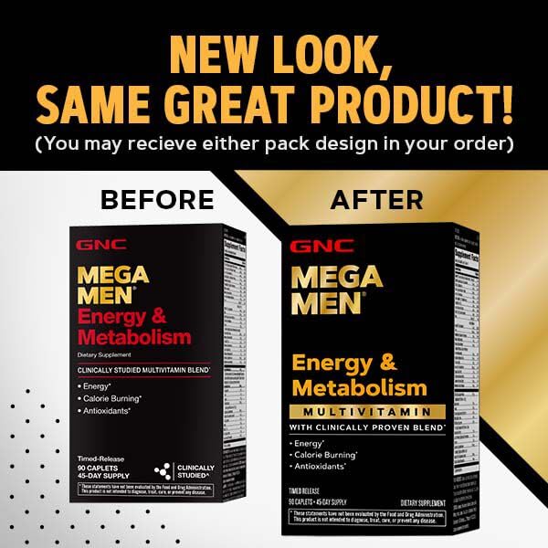 Version 1.0.0 GNC Mega Men suplemento para metabolismo energético