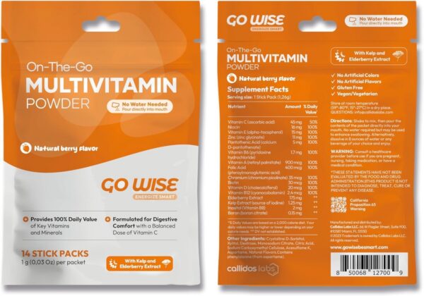 Paquete de 3 Go Wise On The Go Multivitamin Powder