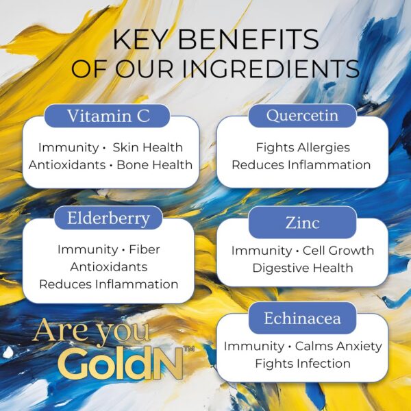 GoldN Gotas para el sistema inmunológico sin gluten ni OMG