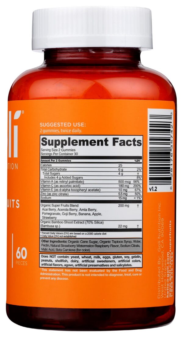 Goli gomitas frasco color rojo