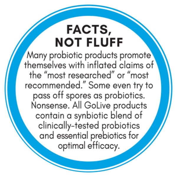 GoLive probiótico prebiótico vitamina D3 electrolitos sin sabor 28 sobres