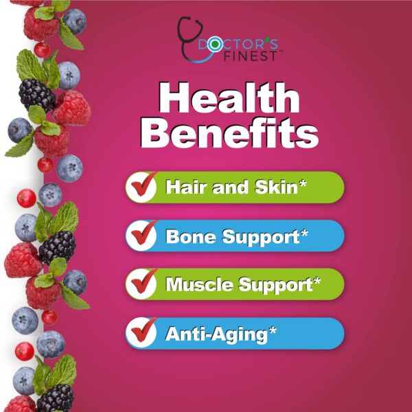 gominolas para crecimiento de cabello DOCTORS FINEST sabor frambuesa