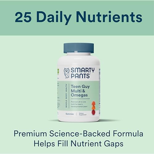 Gominolas multivitamínicas SmartyPants Teen Guy sabor naranja y otros