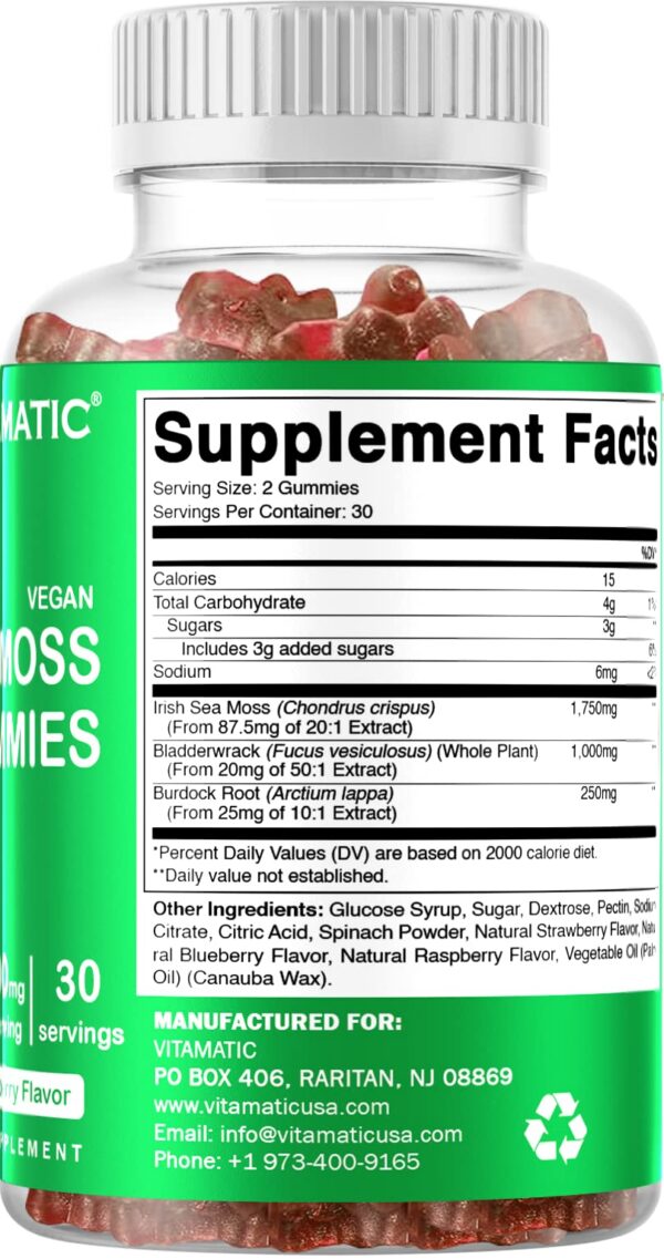 Version 1.0.0 Gominolas veganas Vitamatic Sea Moss porciones individuales