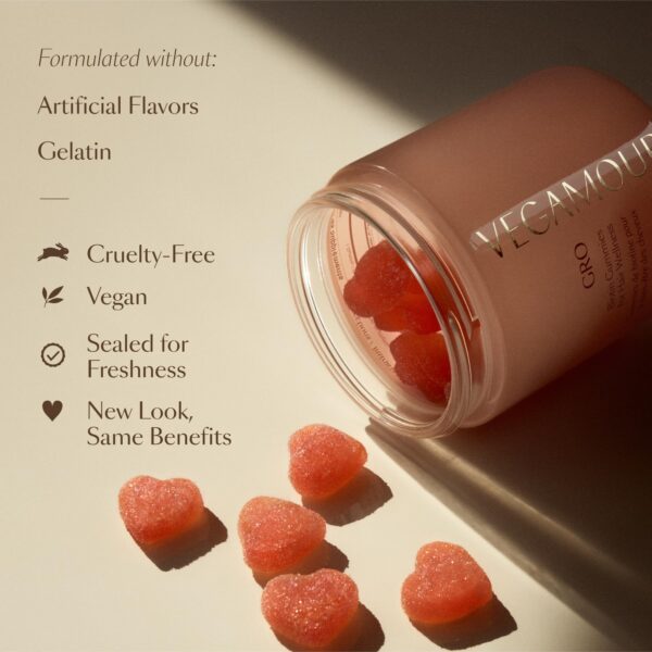 Gomita individual VEGAMOUR GRO biotina sabor fresa