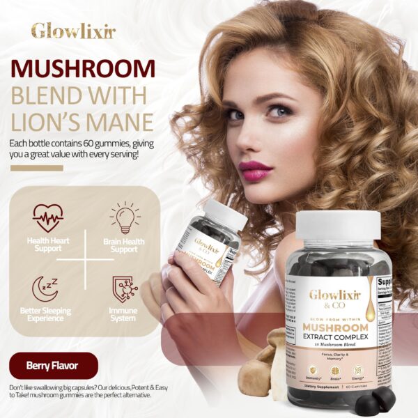 Gomitas con 10 hongos para salud cerebral y energía