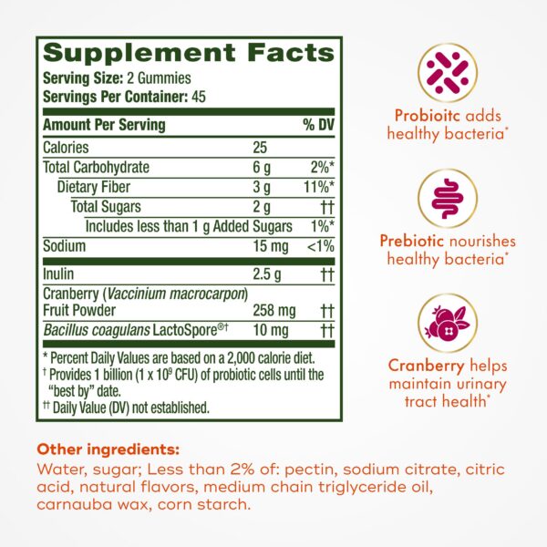 Gomitas Align sin gluten y vegetarianas para salud intestinal