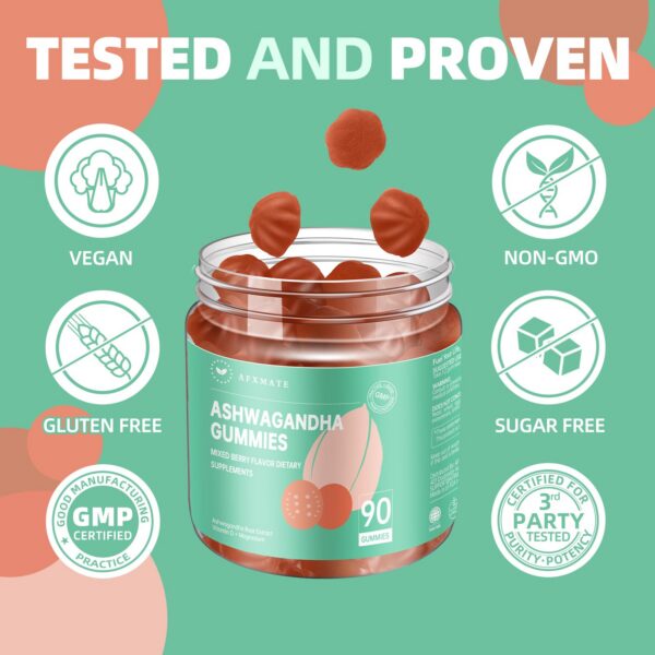 Version 1.0.0 Gomitas Ashwagandha con ingredientes naturales y vitamina D