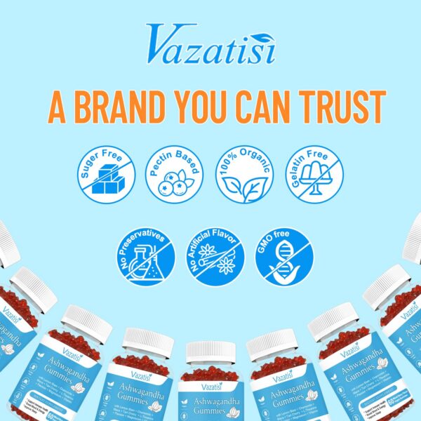 Detalle textura gomitas ashwagandha Vazatisi para salud integral