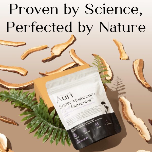 Gomitas Auri Super Mushroom Chill natural para apoyo mental y calma