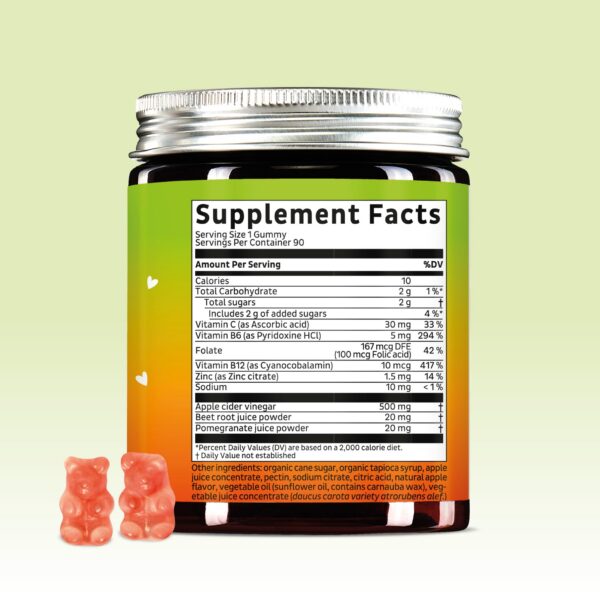 Gomitas Bears with Benefits empaque lateral con detalles