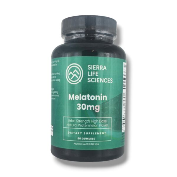 Gomitas y cápsulas melatonina en envase SIERRA LIFE SCIENCES