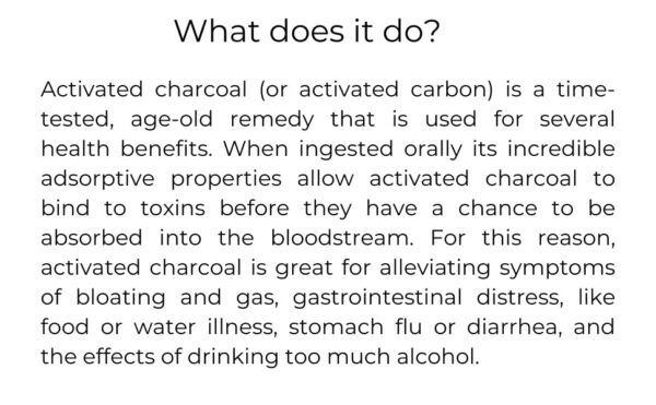 Gomitas de carbón activado orgánico para digestión saludable