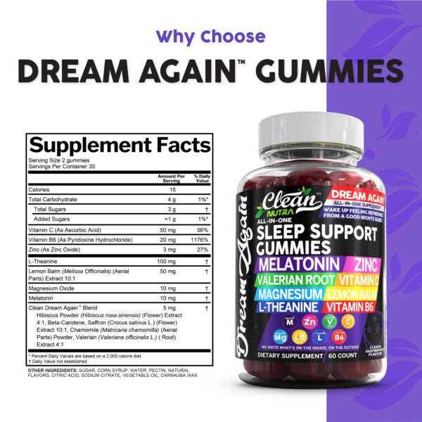 Version 1.0.0 Gomitas Clean Nutra ingredientes naturales para mejor sueño