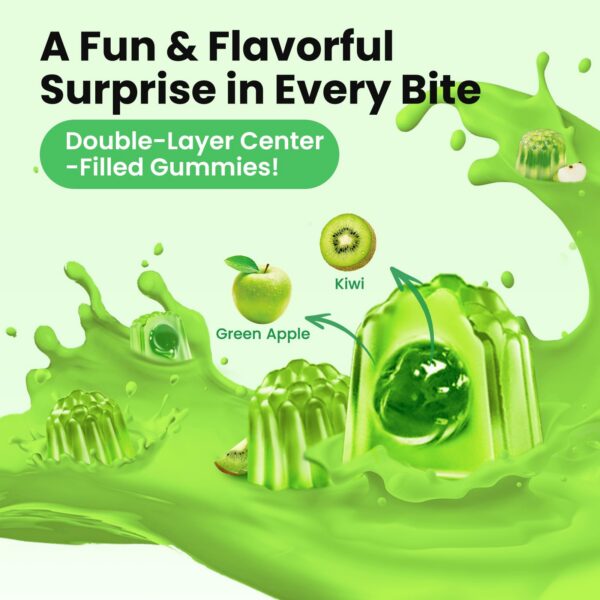 Version 1.0.0 Gomitas de color verde y rellenas