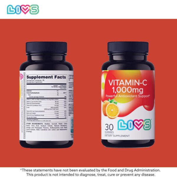 Gomitas coloridas LIVS vitaminas C y E