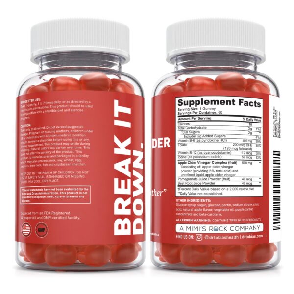 Version 1.0.0 Gomitas veganas Dr. Tobias con vinagre y vitamina B12