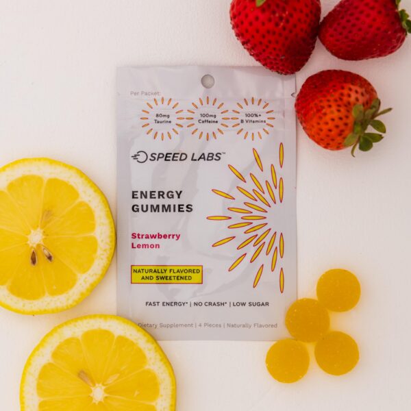 Gomitas energéticas bajas en azúcar Speed Labs 32 piezas sabor fresa limón
