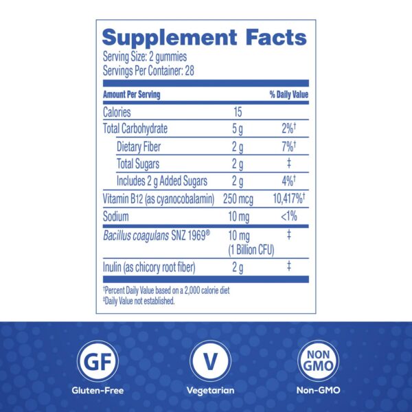 Gomitas Florastor con prebióticos y probióticos veganas