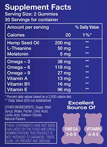 Gomitas Hempway Cáñamo L-teanina melatonina triple acción