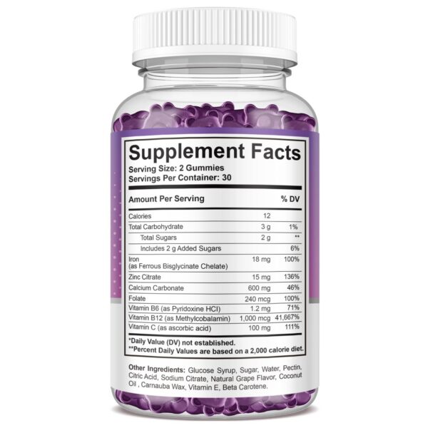 Gomitas moradas con sabor a uva