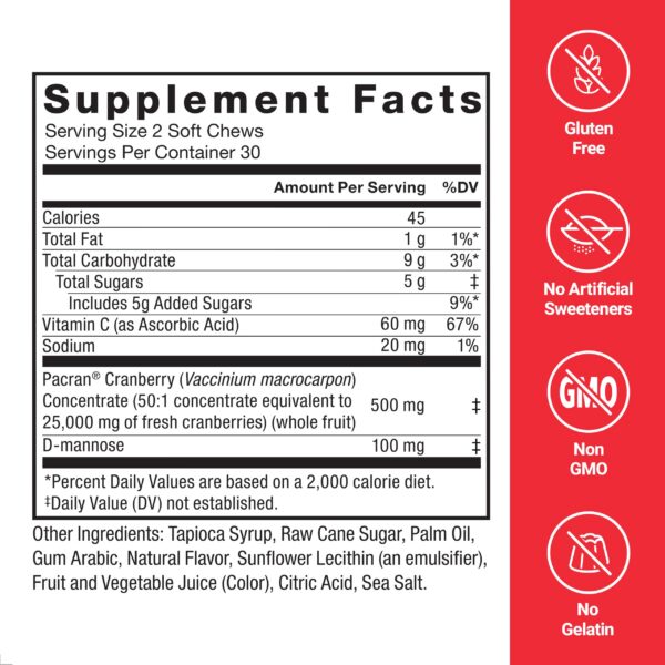 Gomitas individuales Force Factor arándano salud urinaria