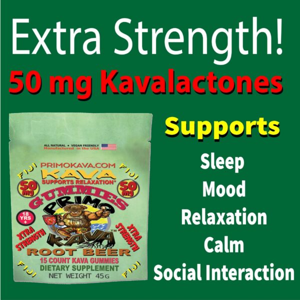 Gomitas kava 50mg kavalactonas para bienestar y relajación PRIMO KAVA