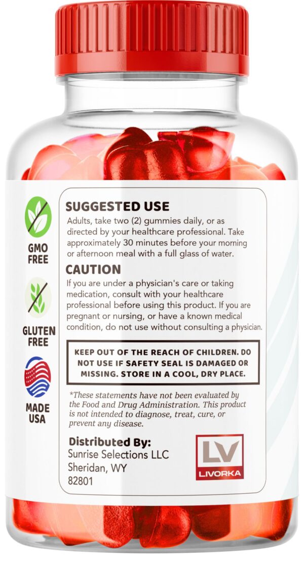 LIVORKA Gomitas Keto Syn ACV presentación 120 unidades