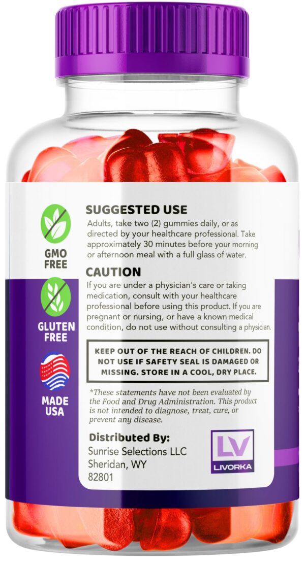 Gomitas Klean Keto ACV embalaje lateral vista