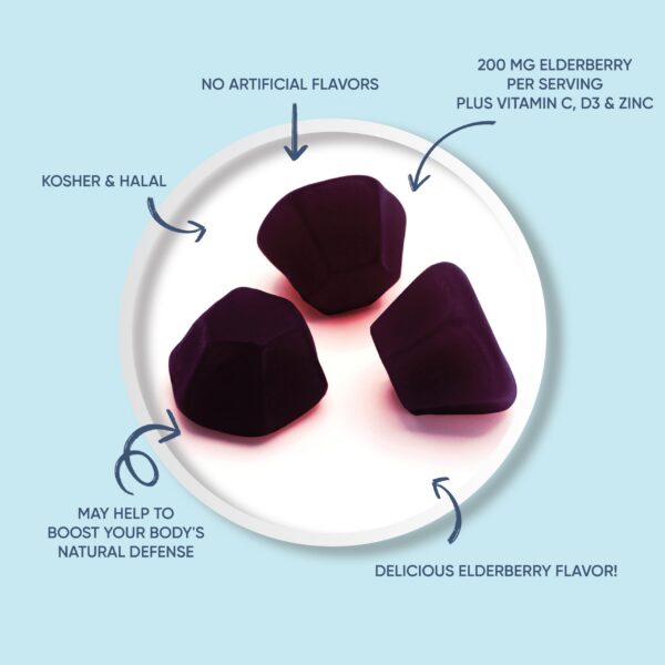 Gomitas LIVS sin gluten y sin GMO sabor saúco