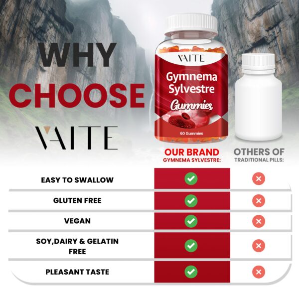 Version 1.0.0 Gomitas masticables VAITE Gymnema Sylvestre veganas saludables