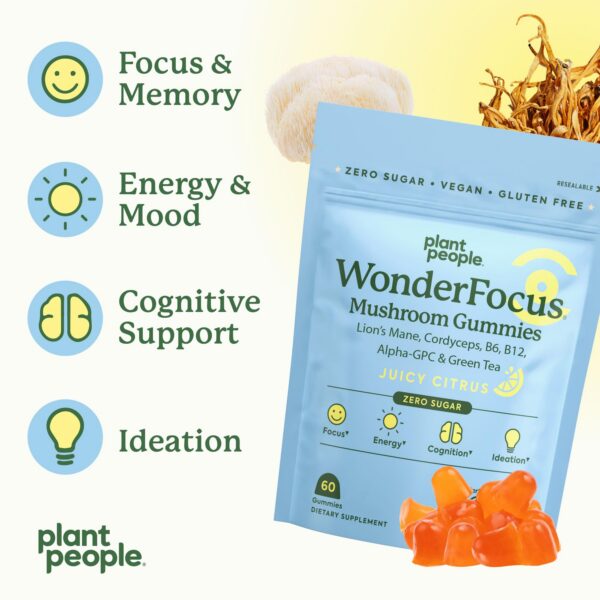 Gomitas con melena de león y cordyceps para energía mental