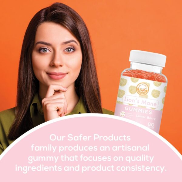 Gomitas Melena de León Safer Products y texto de beneficios