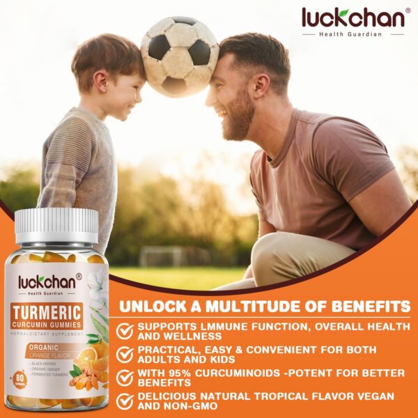 Gomitas con mezcla potente cúrcuma y pimienta negra LUCKCHAN