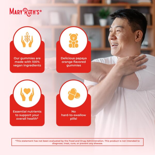 Gomitas multivitamínicas para hombres casi fuera del frasco