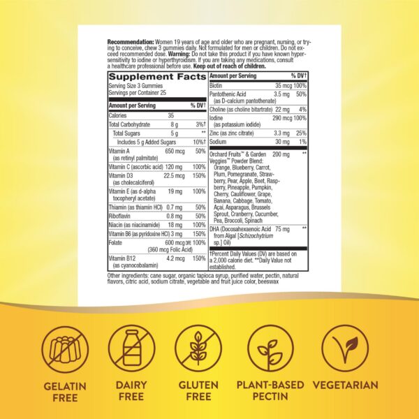 Gomitas multivitamínicas para embarazo Nature's Way Alive rojo y tan