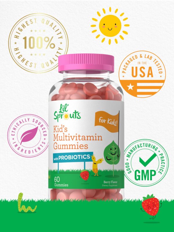 Gomitas multivitaminas sabor a baya para niños