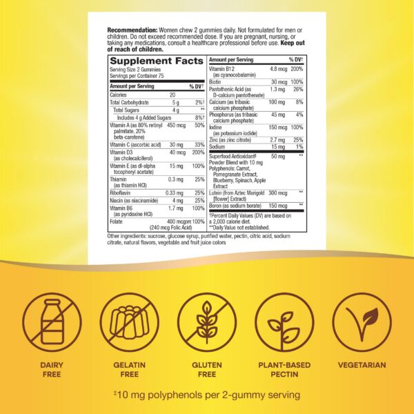 Gomitas multivitamínicas sin gluten y vegetarianas Nature's Way