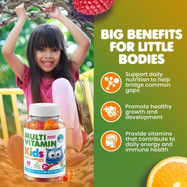 Gomitas diarias multivitamínicas para niños apoyo inmunitario
