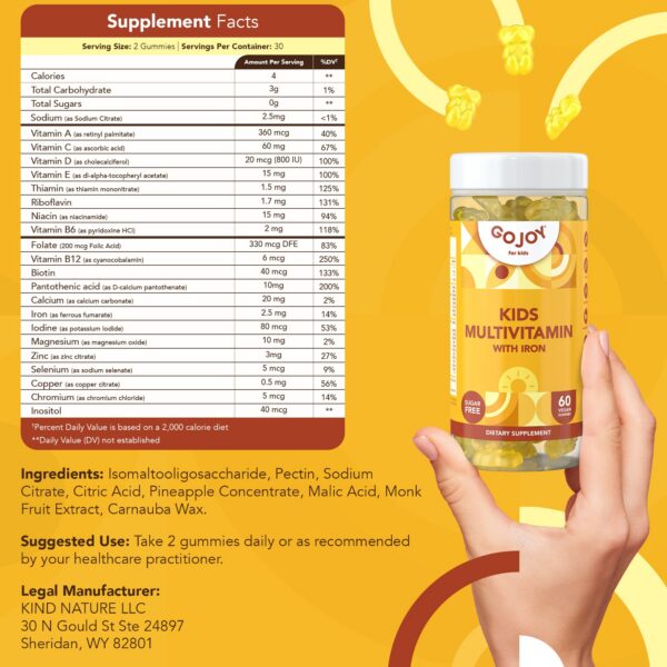 Gomitas multivitamínicas para niños exigentes