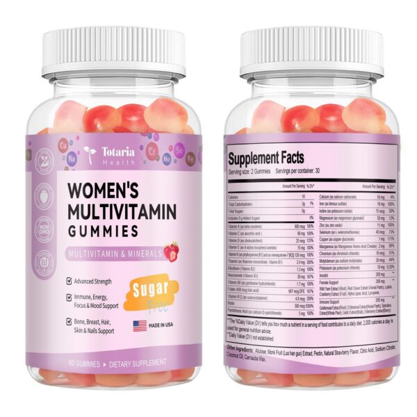 Gomitas multivitamínicas sabor fresa para mujeres