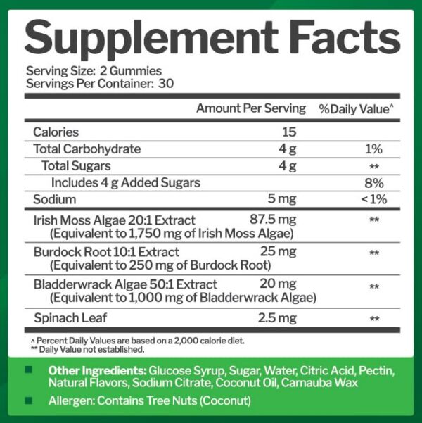 Gomitas de musgo marino veganas y sin gluten