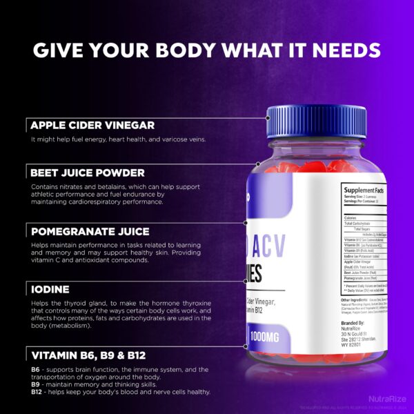 Version 1.0.0 Gomitas naturales NutraRize MicroBio Keto ACV 60 porciones