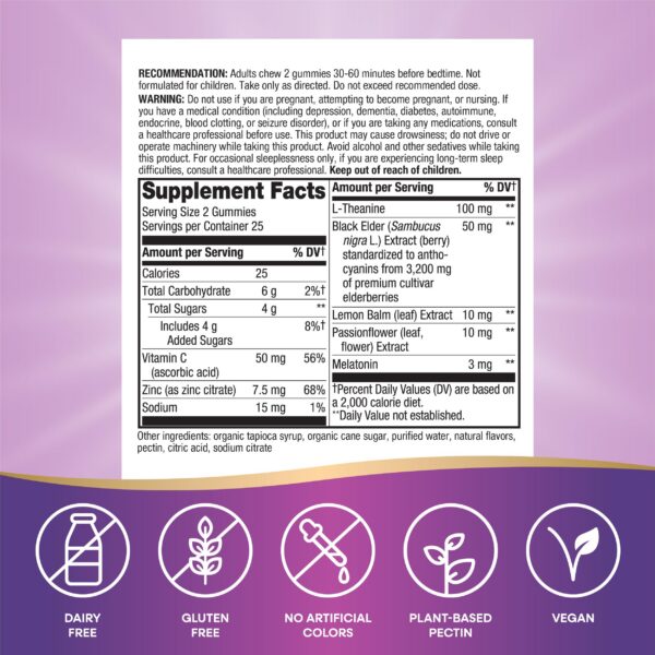 Gomitas Nature’s Way Sambucus closeup textura textura gomosa