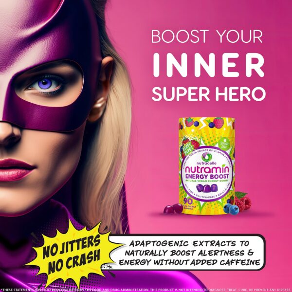 Gomitas Nutramin ingredientes naturales para energía saludable