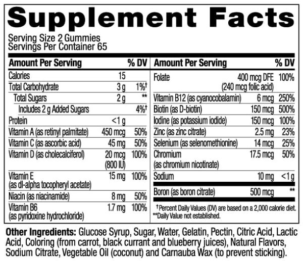 Version 1.0.0 Gomitas OLLY sin gluten multivitaminas para mujeres