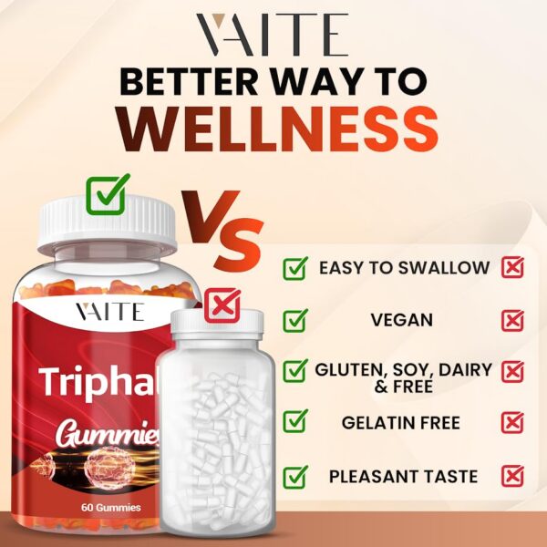 Gomitas orgánicas Triphala con antioxidantes naturales