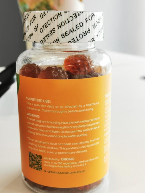 Gomitas ORGMO sin azúcar sabor agradable y natural