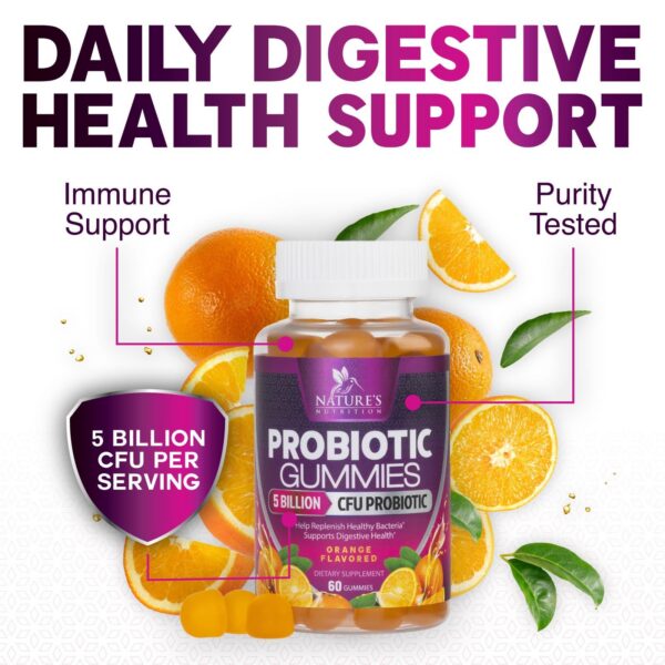 Gomitas probióticas sabor a naranja para digestión y bienestar